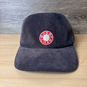 Vintage Bobby Chan Hat Strap Back Blue Corduroy Faded Adjustable